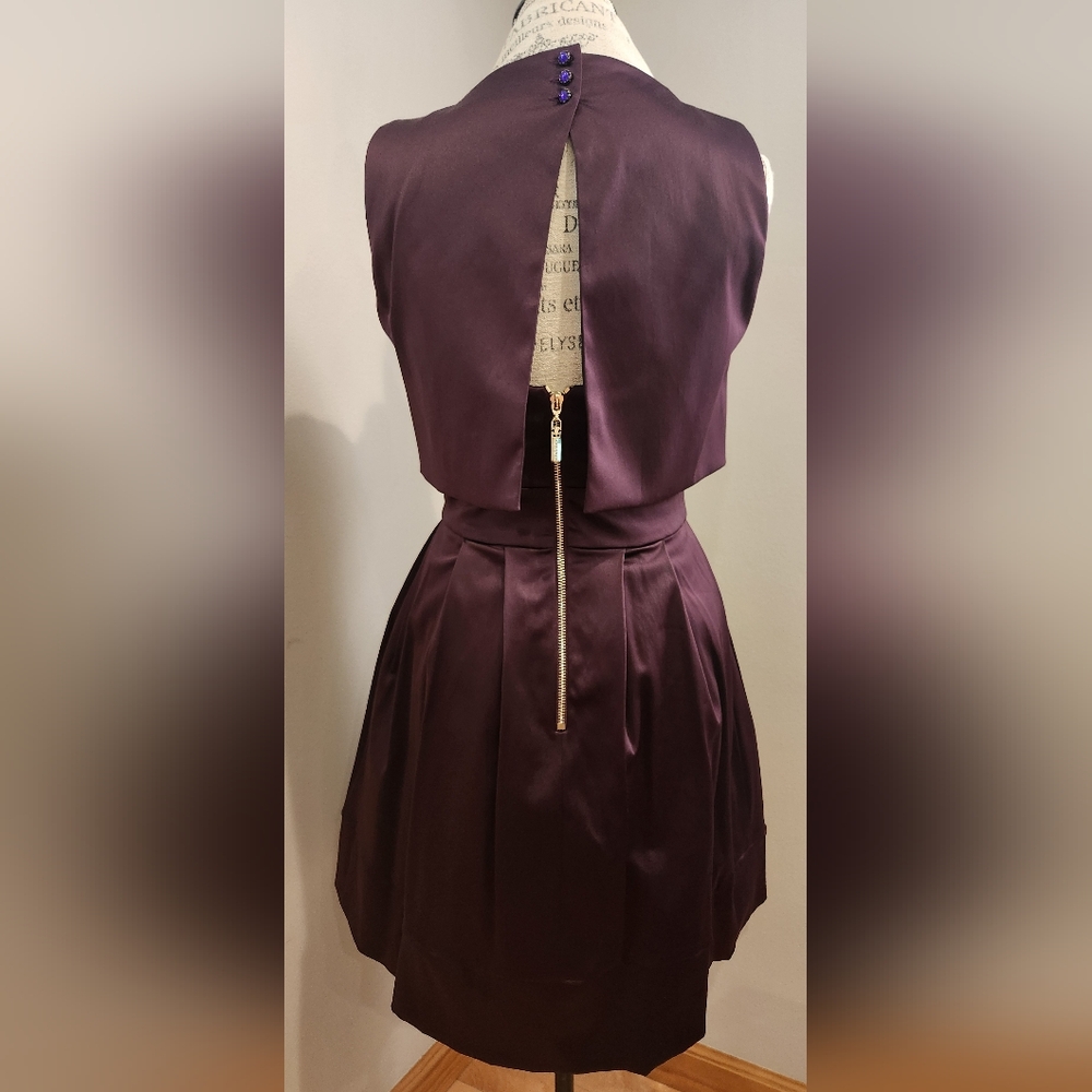 🎉Mangano Elegant Italian Burgundy Dress In Size M